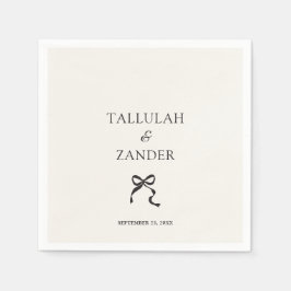 Servilleta De Papel Elegante Boda de barrido mínimo