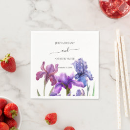 Servilleta De Papel Elegante boda de flores de Iris