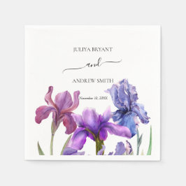 Servilleta De Papel Elegante boda de flores de Iris