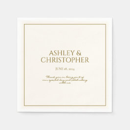 Servilleta De Papel Elegante Boda de flores silvestres color púrpura