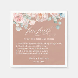 Servilleta De Papel Elegante Boda de Hechos Famosos De La Flora Rosa D