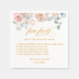 Servilleta De Papel Elegante Boda de Hechos Famosos De La Flora Rosa D