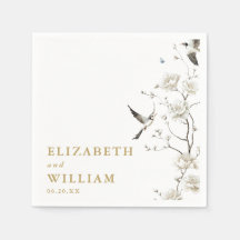 Elegante Boda de Jardín Floral Chinoiserie Gold