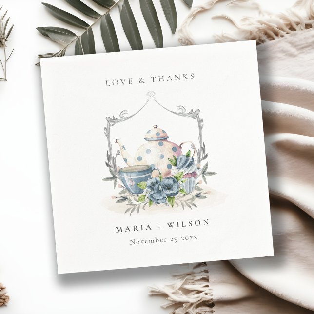 Servilleta De Papel Elegante Boda de la Copa Cute Aqua Blue (Subido por el creador)