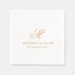 Servilleta De Papel Elegante Boda de Monograma