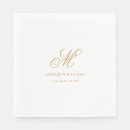 Servilleta De Papel Elegante Boda de Monograma