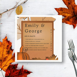 Servilleta De Papel Elegante Boda de otoño de otoño de hojas de calaba