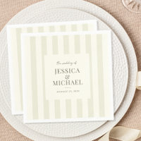 Elegante boda de rayas verde oliva moderno