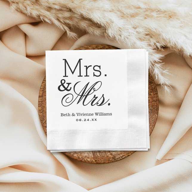 Servilleta De Papel Elegante Boda de Señoras y Señoras (Subido por el creador)