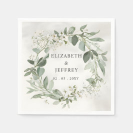 Servilleta De Papel Elegante Boda del Boho Greenery Eucalyptus
