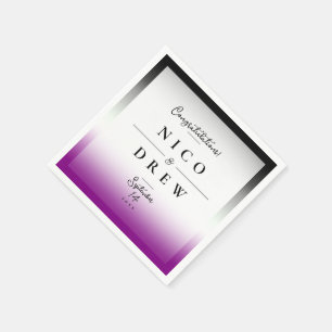 Servilleta De Papel Elegante Boda del Orgullo Asexual