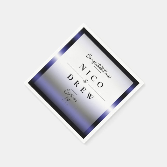 Servilleta De Papel Elegante Boda del Orgullo de Cuero (Borde)