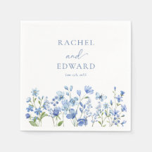 Elegante Boda Dusty Blue Wildflowers