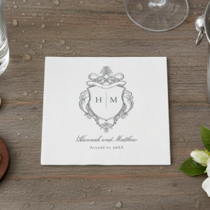 Servilleta De Papel Elegante Boda Escudo de pájaros de la Chinoiserie 