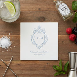 Servilleta De Papel Elegante Boda Escudo de pájaros de la Chinoiserie 