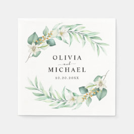 Servilleta De Papel Elegante Boda Eucalyptus