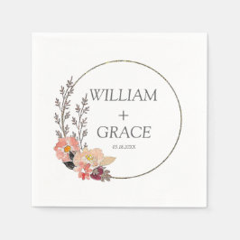 Servilleta De Papel Elegante Boda floral