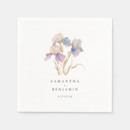 Servilleta De Papel Elegante Boda floral de Iris