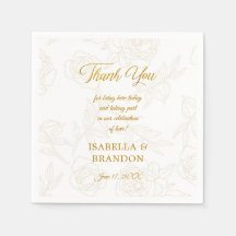 Elegante Boda floral de oro gracias
