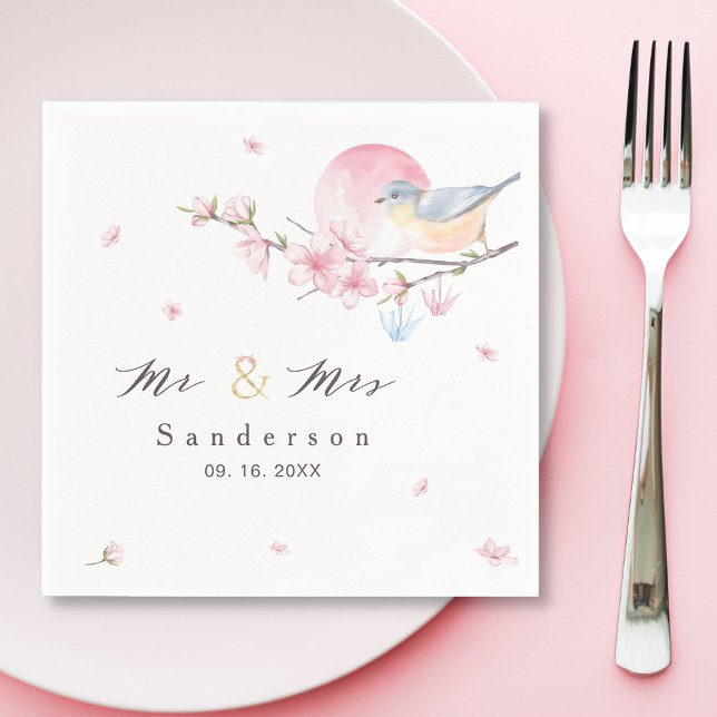 Servilleta De Papel Elegante Boda floral de primavera (Subido por el creador)