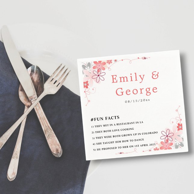 Servilleta De Papel Elegante Boda floral Rústico Rosa Rosado Verano (Subido por el creador)