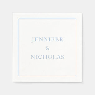 Servilleta De Papel Elegante Boda formal en polvo azul