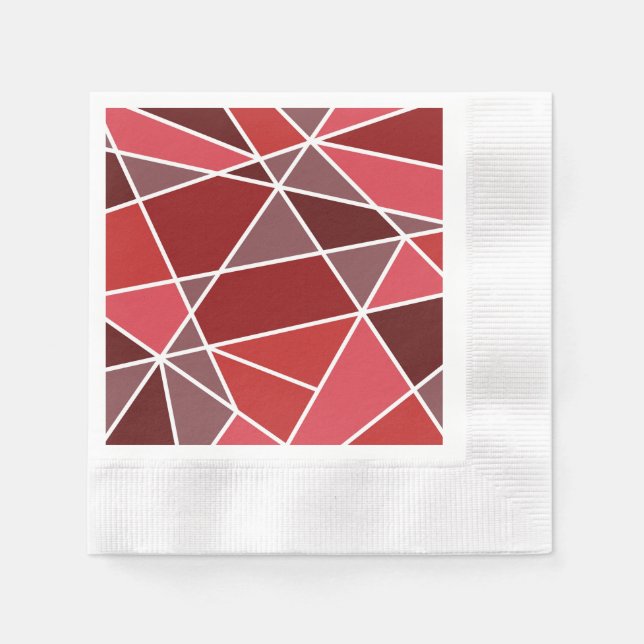 Servilleta De Papel Elegante Boda Geométrica (Anverso)