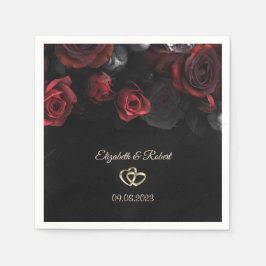 Servilleta De Papel Elegante Boda gótico Roses Roses Roses