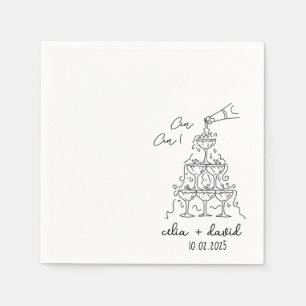 Servilleta De Papel Elegante Boda italiano Cin Cin