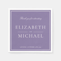 Elegante Boda Lilac Lavender Classic Script