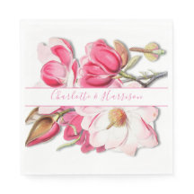 Elegante Boda Magnolia de color rosa floral