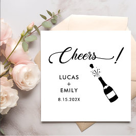 Servilleta De Papel Elegante Boda Minimalista de estilo moderno de ani