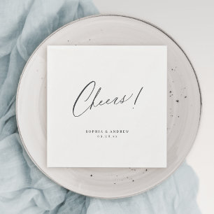 Servilleta De Papel Elegante boda minimalista guion de animaciones mod