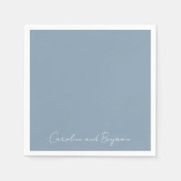 Elegante Boda Minimalista personalizado Dusty Blue
