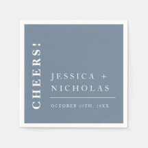 Elegante Boda modernista de color azul turbio