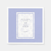 Elegante Boda Neutral Azul Sombra floral