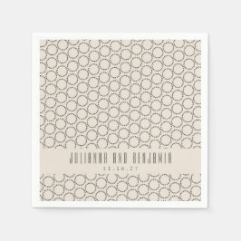 Servilleta De Papel Elegante Boda personalizada Mod de color blanco ne