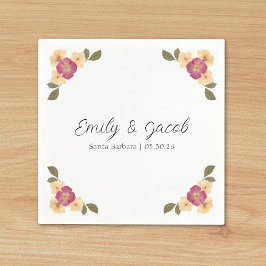 Servilleta De Papel Elegante Boda personalizado de la Moda del Boho de