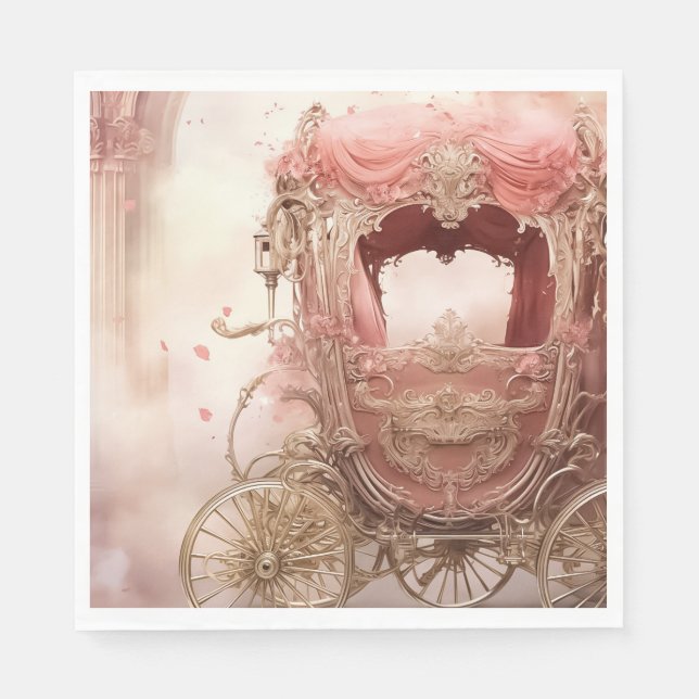 Servilleta De Papel Elegante boda romántico (Anverso)