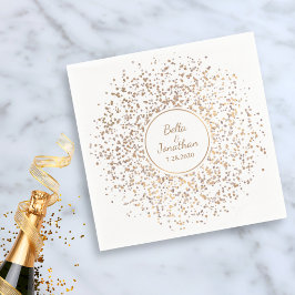 Servilleta De Papel Elegante Boda romántico oro y cofetos plateados