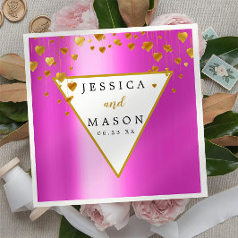 Servilleta De Papel Elegante Boda Rosy moderno Cocktail Napkin