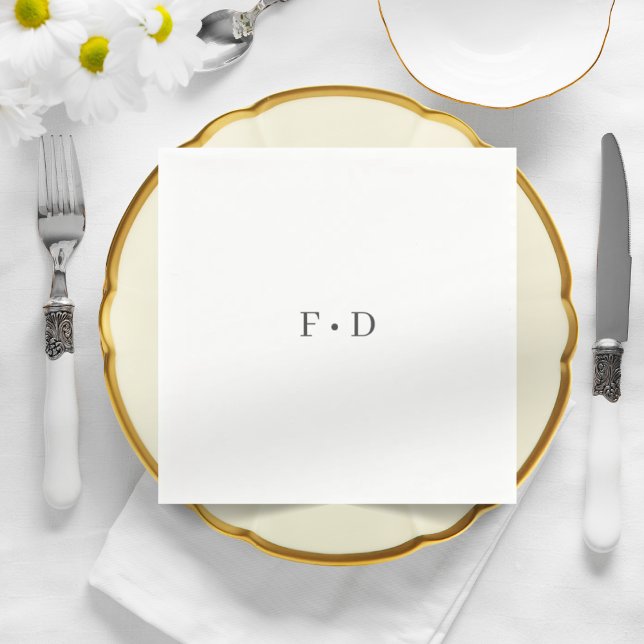 Servilleta De Papel Elegante Boda Simple Papel Napkins (Subido por el creador)