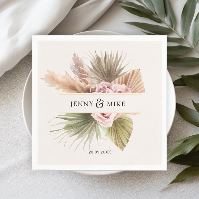 Servilleta De Papel Elegante, Boho, Beige y Boda de los tonos de la ti (Subido por el creador)