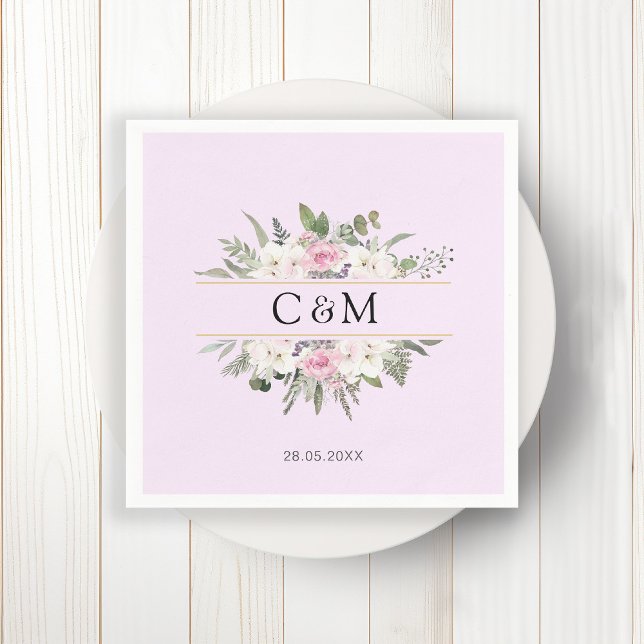 Servilleta De Papel Elegante Boho Floral (Subido por el creador)