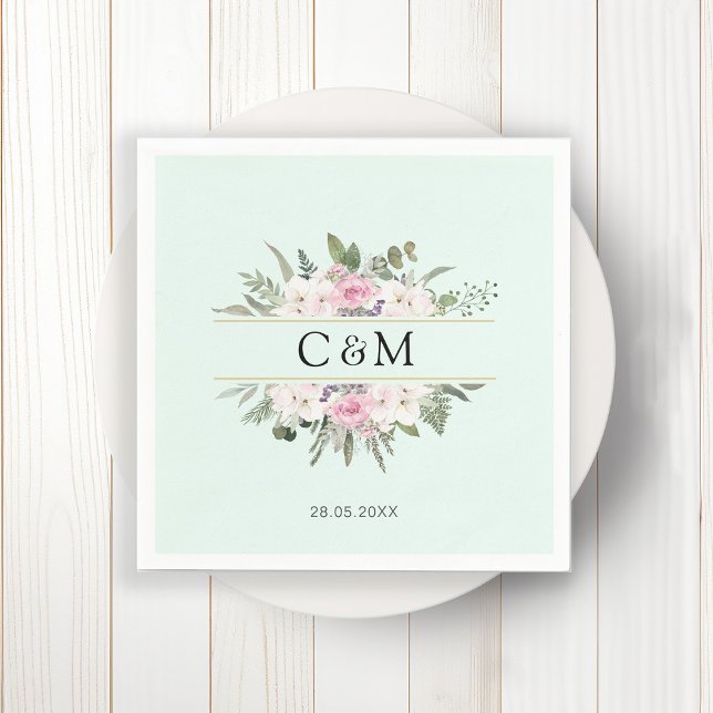 Servilleta De Papel Elegante Boho Floral (Subido por el creador)