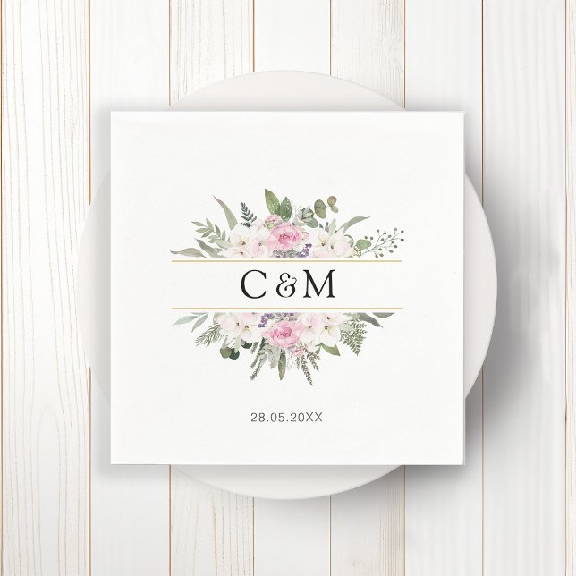 Servilleta De Papel Elegante Boho Floral (Subido por el creador)