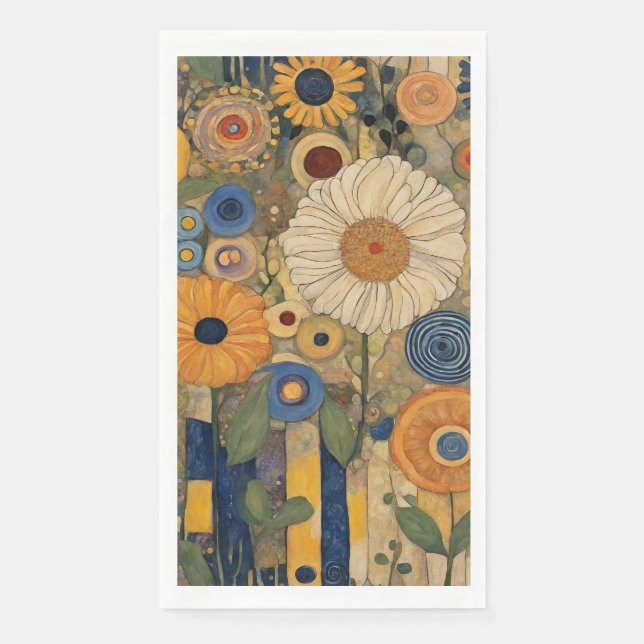 Servilleta De Papel Elegante Boho Floral Acción de Gracias (Anverso)