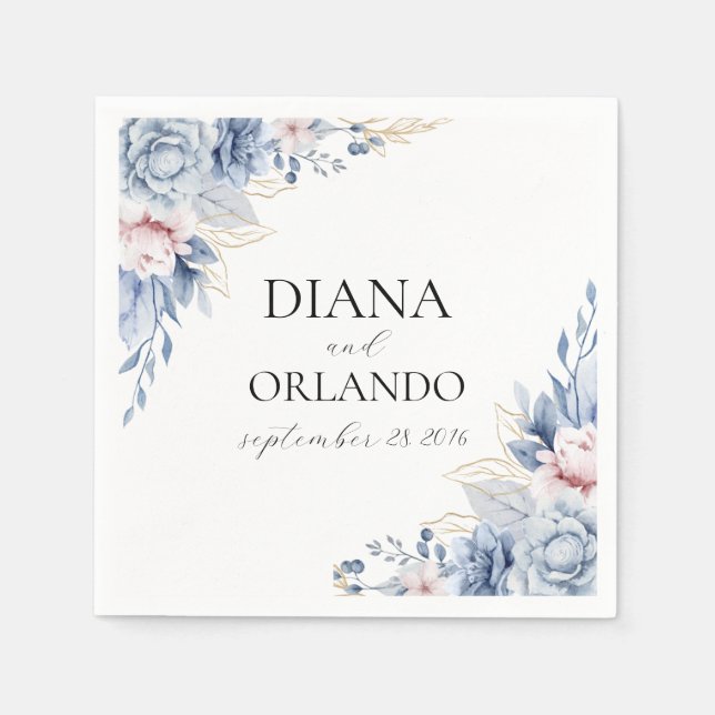 Servilleta De Papel Elegante Boho Wildflower (Anverso)