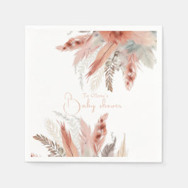 Servilleta De Papel Elegante bohoPampas hierba Bebé ducha