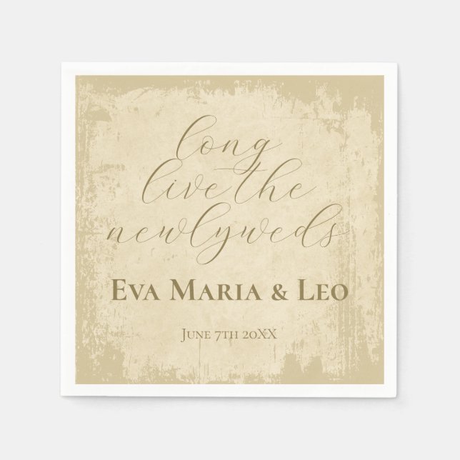 Servilleta De Papel Elegante Borde grueso fuera de blanco (Anverso)